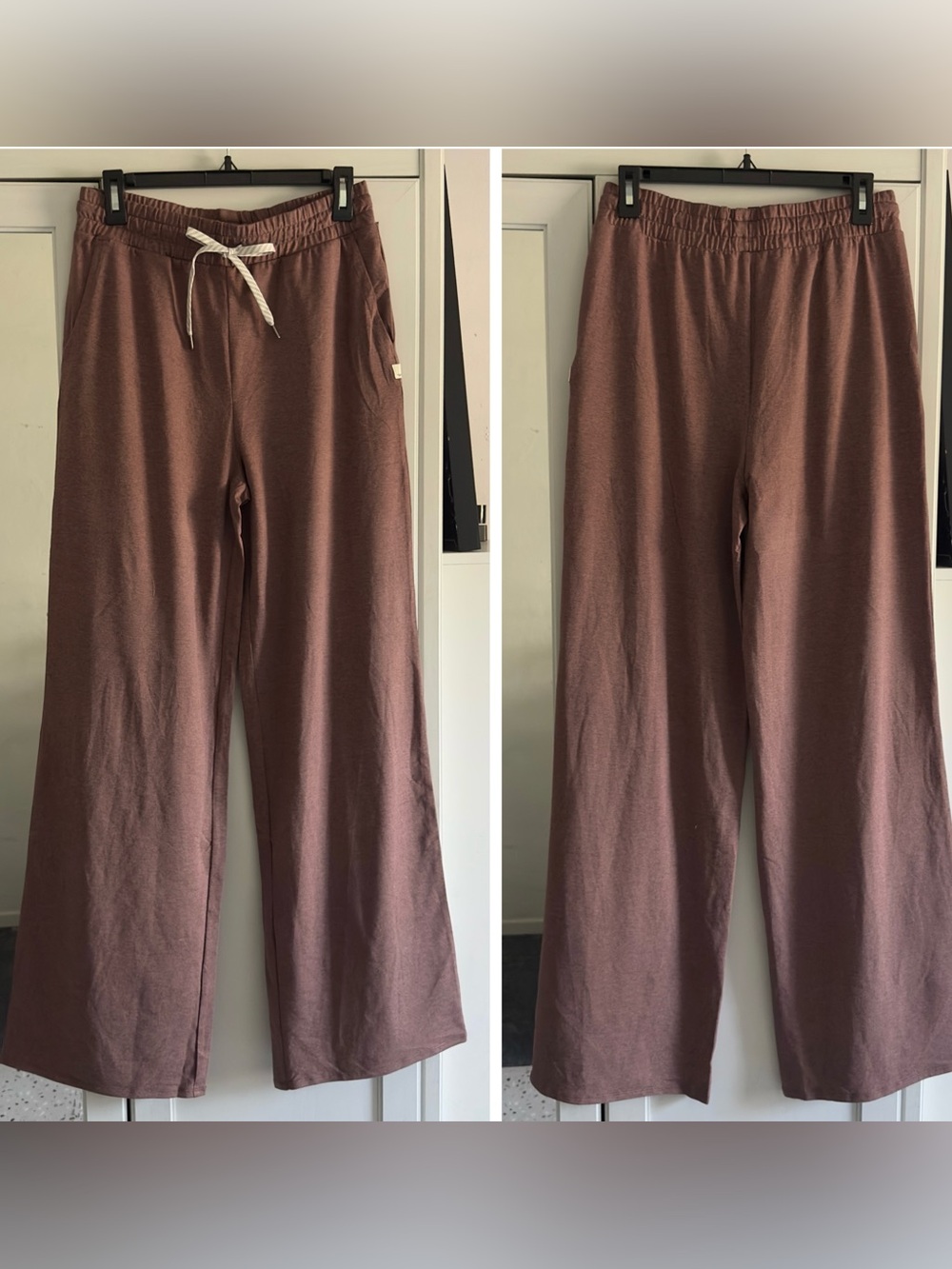 Vuori Halo Essential Wideleg Pant in Sable Heather Size Medium
